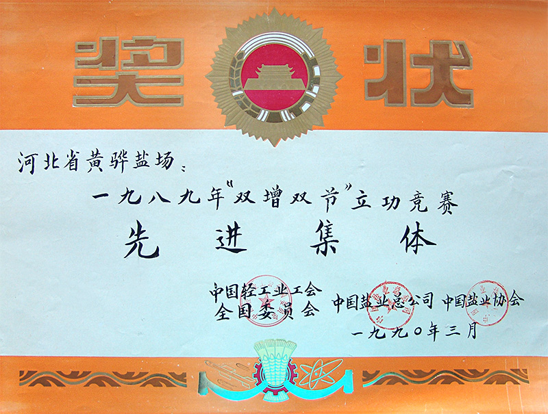 八九年“雙增雙節(jié)”立功競賽先進(jìn)集體